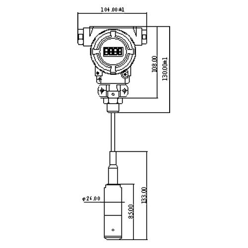 NBL-L-SMP4631 Series RS485/HART/Explosion-Proof Intelligent Split-Type Level Transmitter Sensor.png