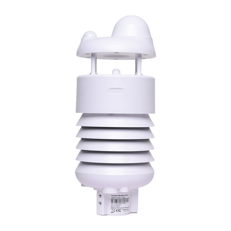 Capteur météo compact 7 en 1 avec pluviomètre radar | Capteur de station météo à ultrasons | RS485/SDI-12